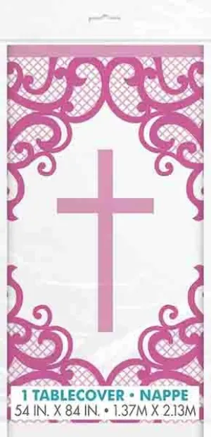 Radiant Cross - Pink Tablecover