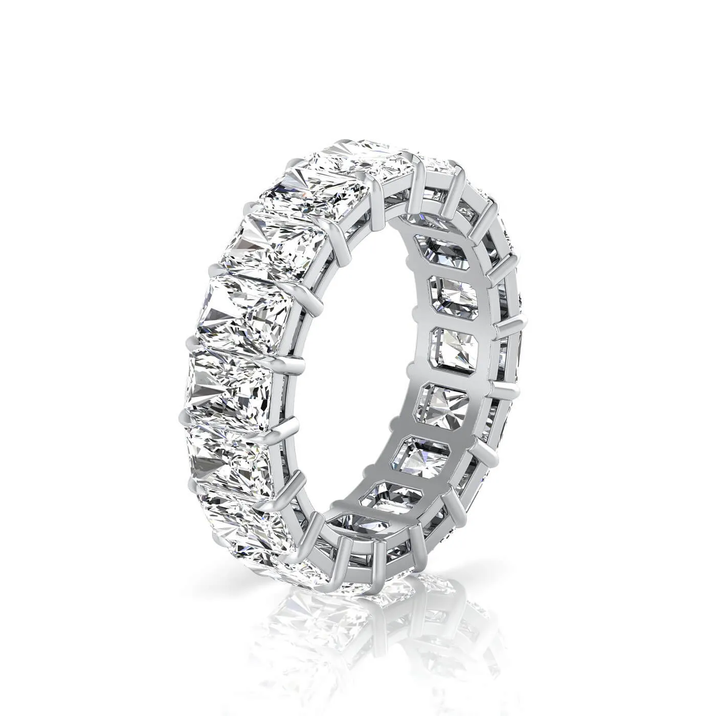 Radiant Cut Lab Grown Diamond Eternity Ring - 6.30cttw