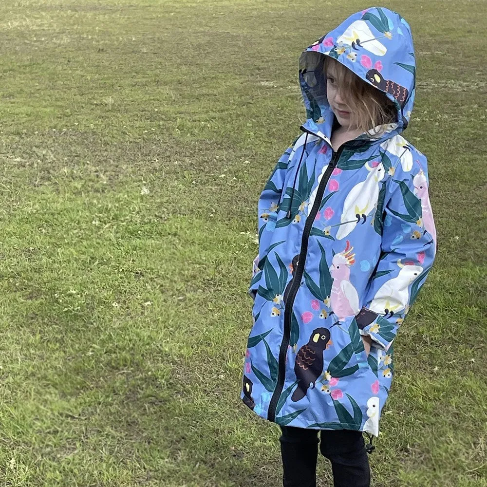 Raincoat: Cockatoos and Flora Kids