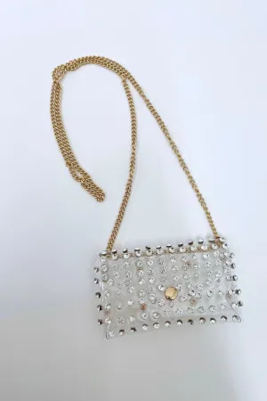 Rhinestone Transparent Belt Bag