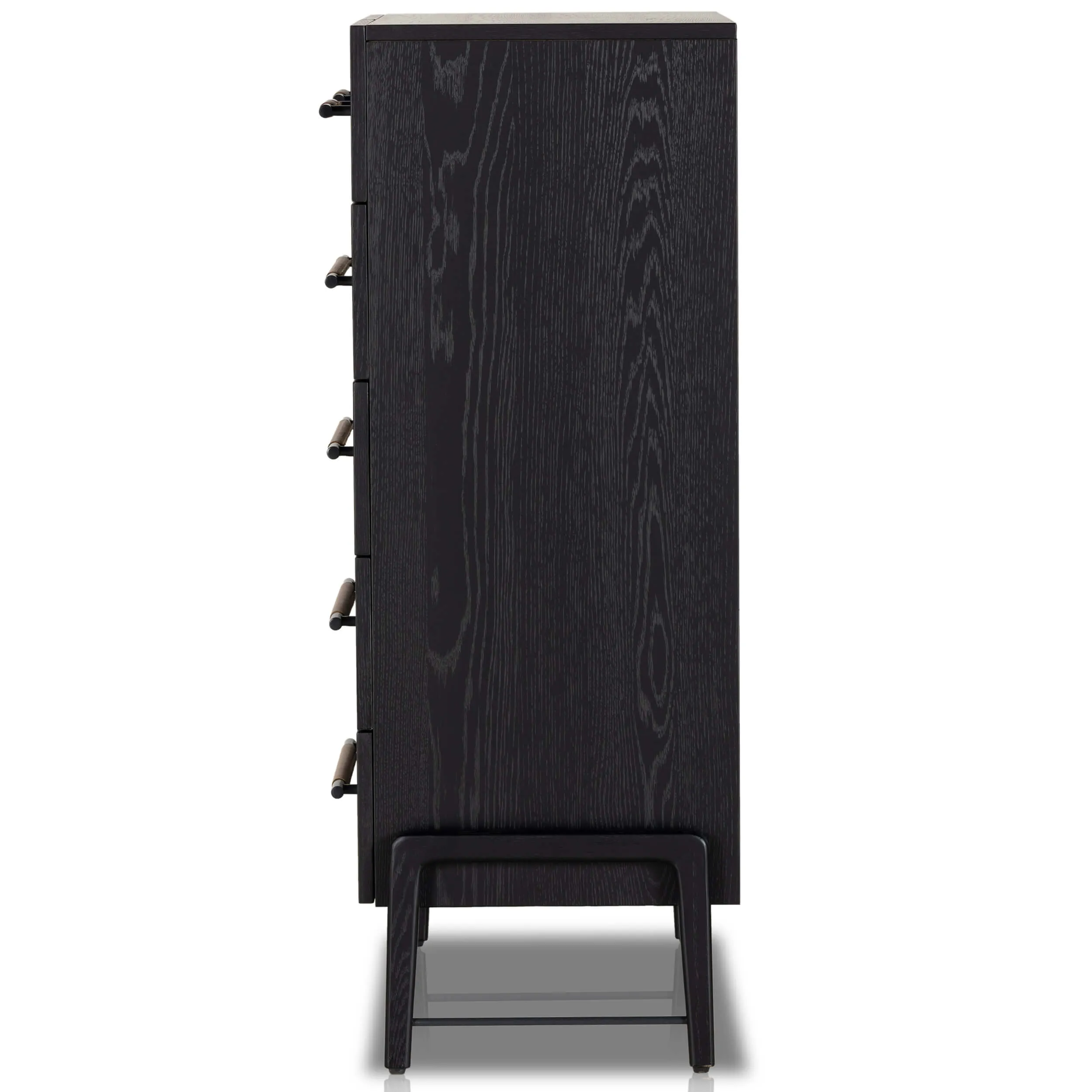 Rosedale 6 Drawer Tall Dresser, Ebony Oak