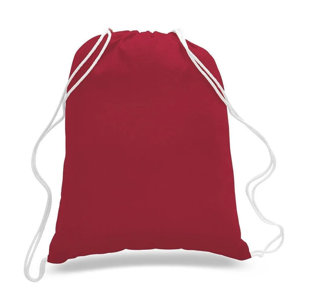 SET OF ( 12 ) DRAWSTRING BACKPACK 100% COTTON SHEETING