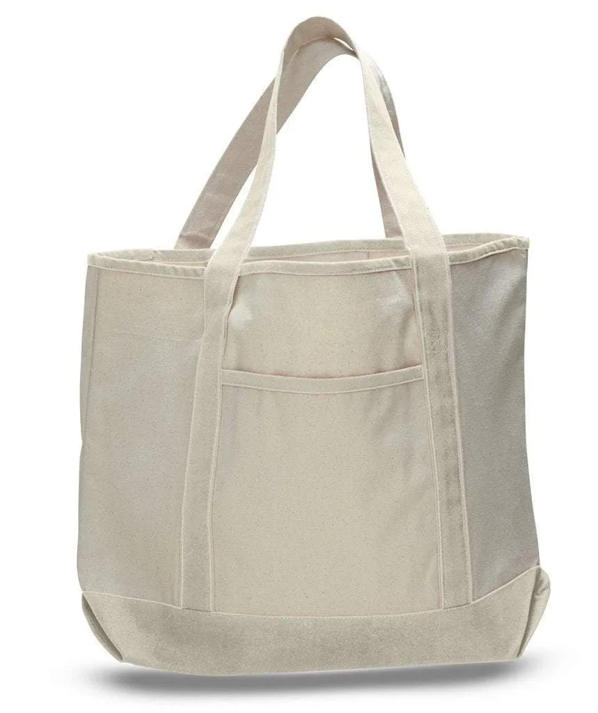 SET OF ((12)) JUMBO SIZE HEAVY CANVAS DELUXE TOTE BAG