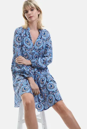 Short Paisley V-neck Dress