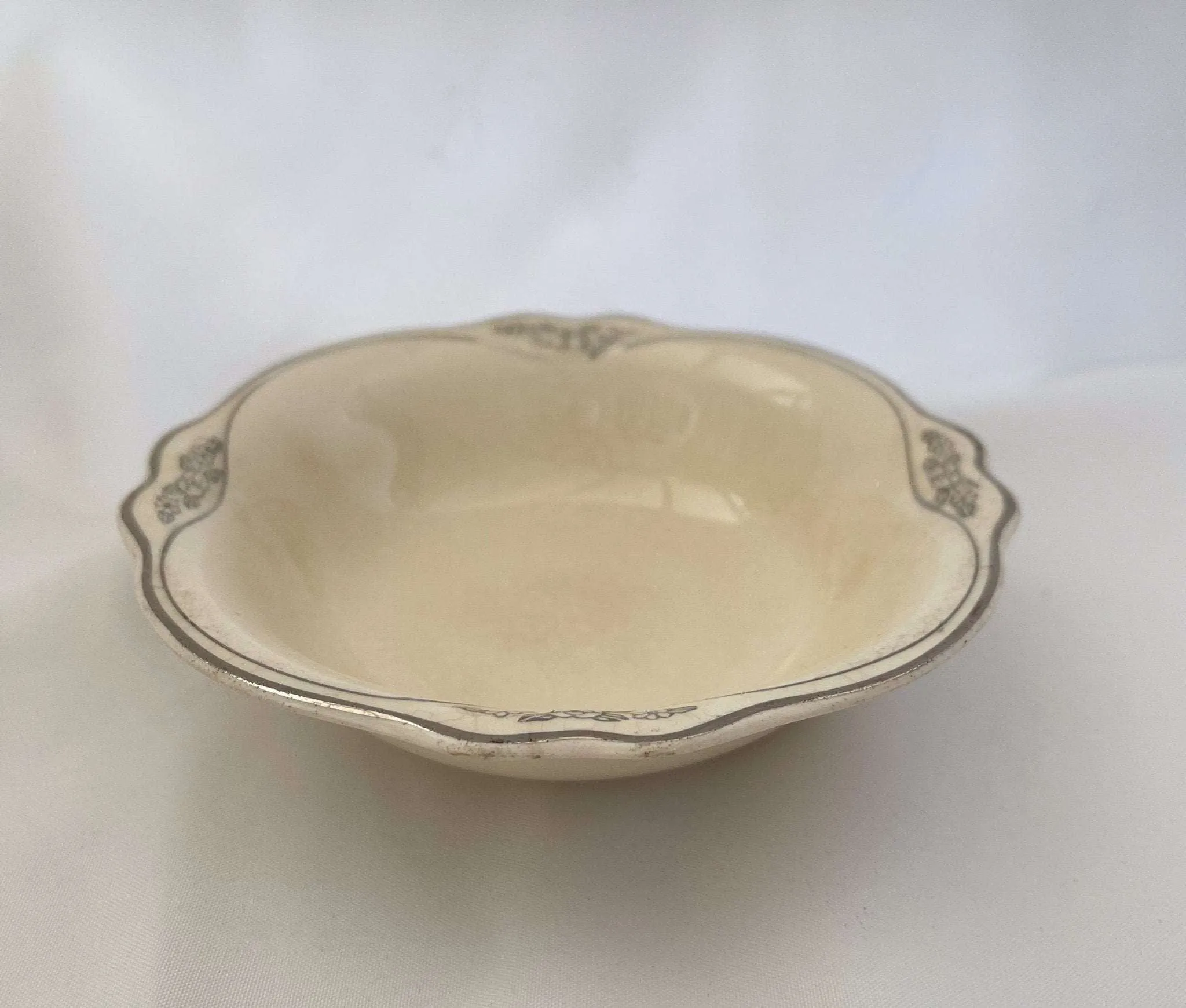 Silver Rose Patrician Dessert Bowl - Homer Laughlin