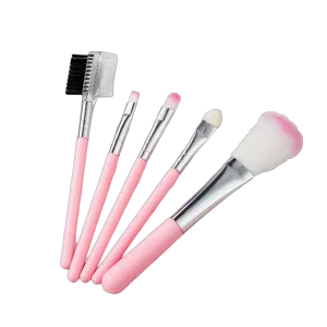 Soft Hair Portable Small 5 Piece Makeup Brush Set