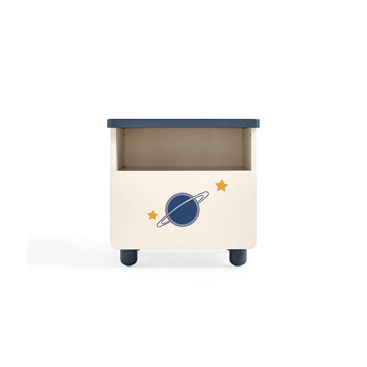 Space Boy Navy and White Bedside Table