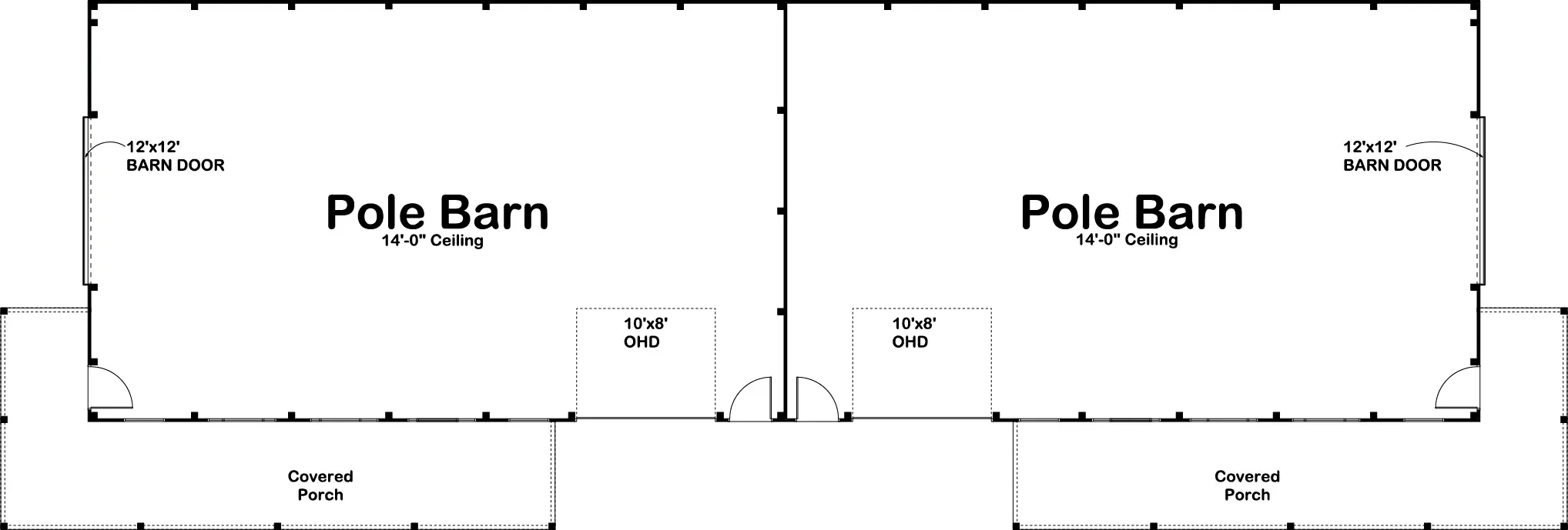 Spacious 4-Bay Garage Plan: 3,000 sq ft