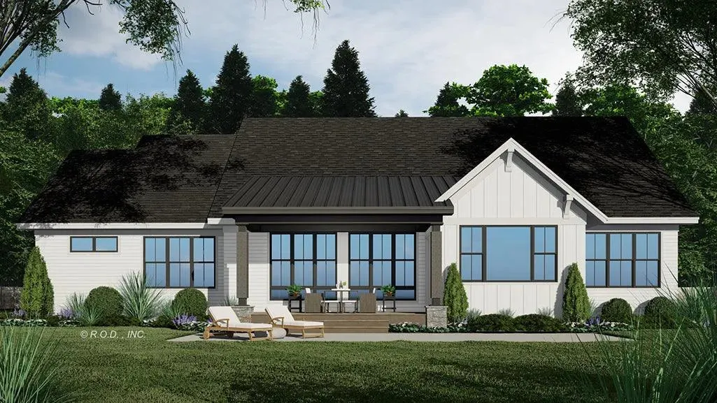 Spacious Two-Bedroom House Plan with Versatile Features