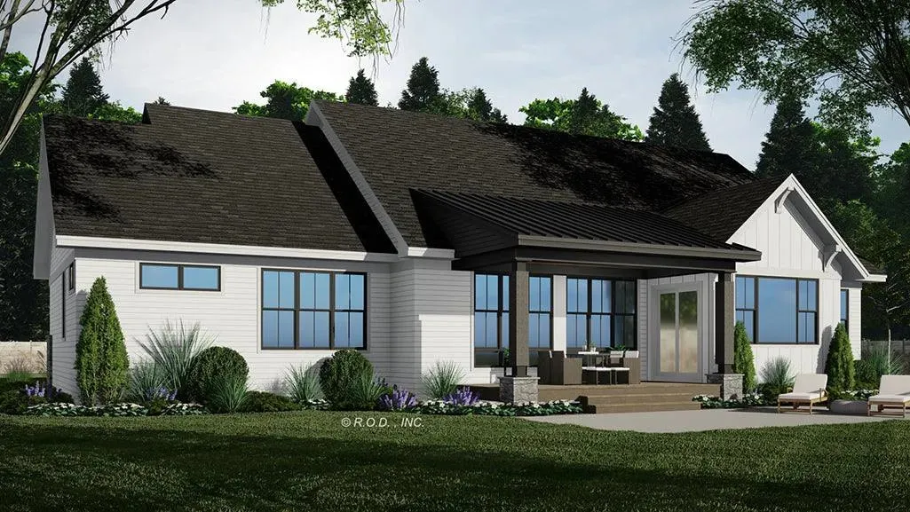 Spacious Two-Bedroom House Plan with Versatile Features