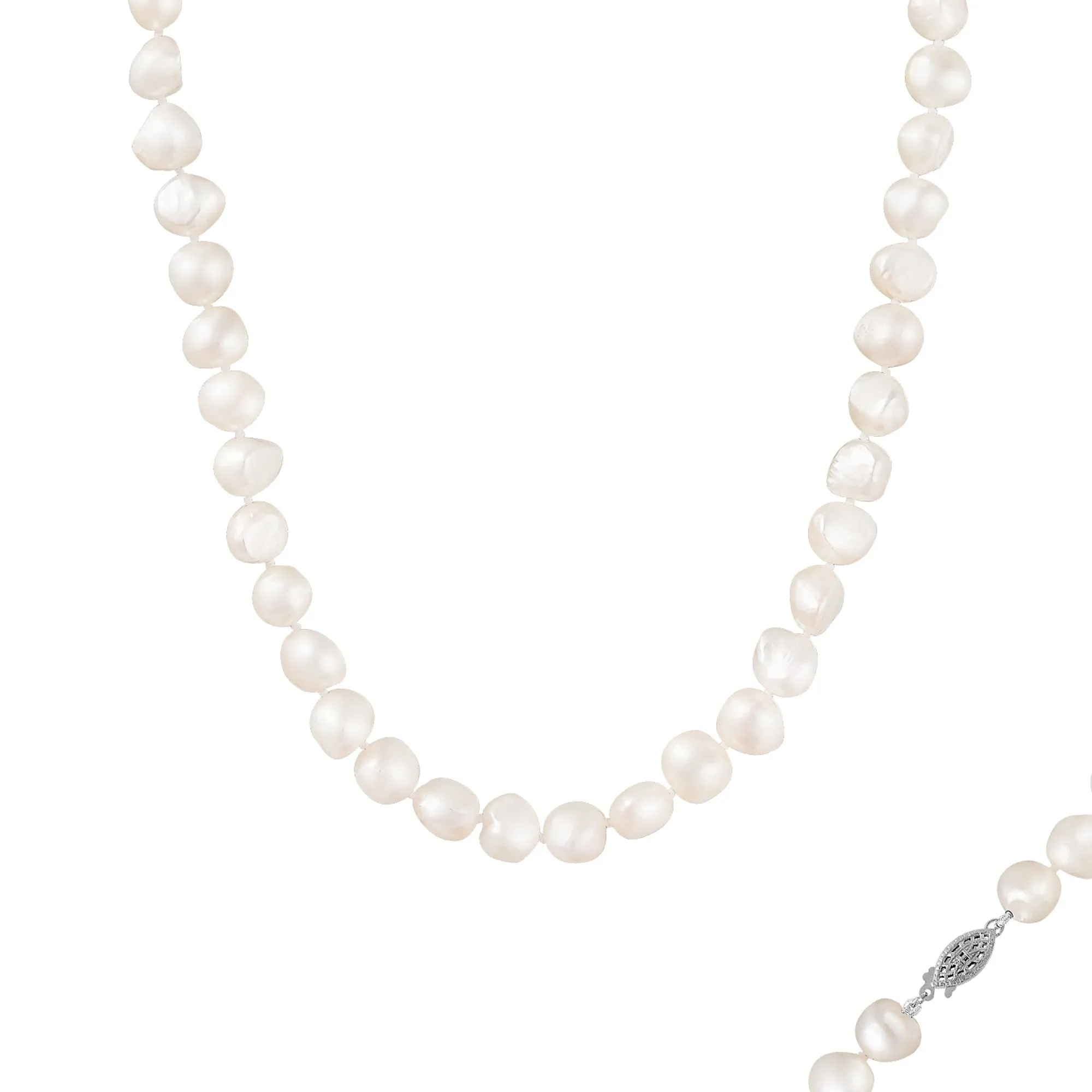 Splendid Pearls Pearl Necklace Silver