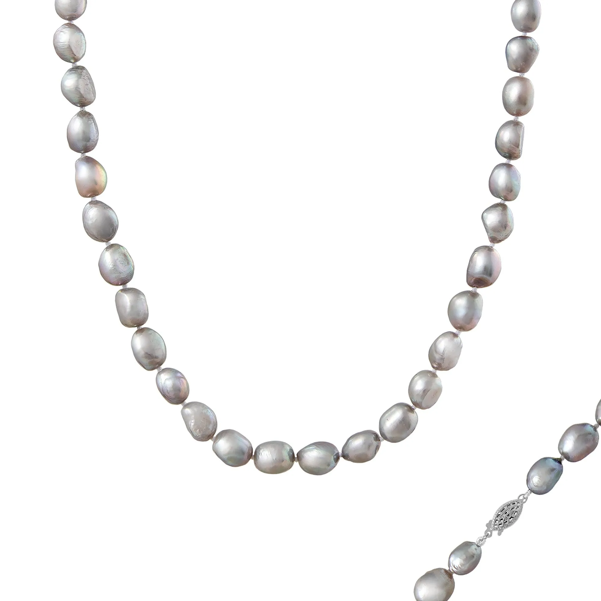 Splendid Pearls Pearl Necklace Silver