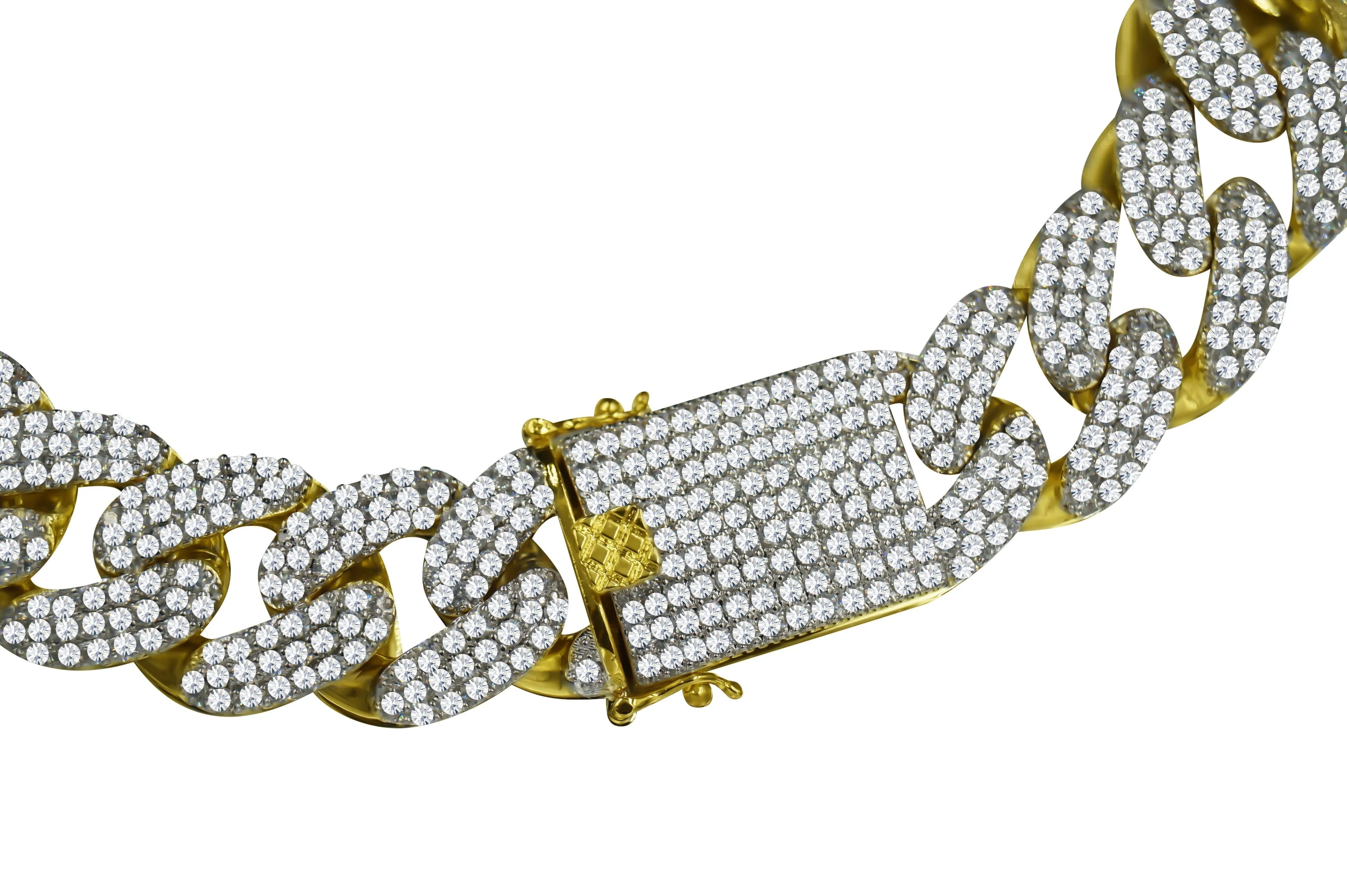 STALLION Gold 18MM CZ Cuban Chain