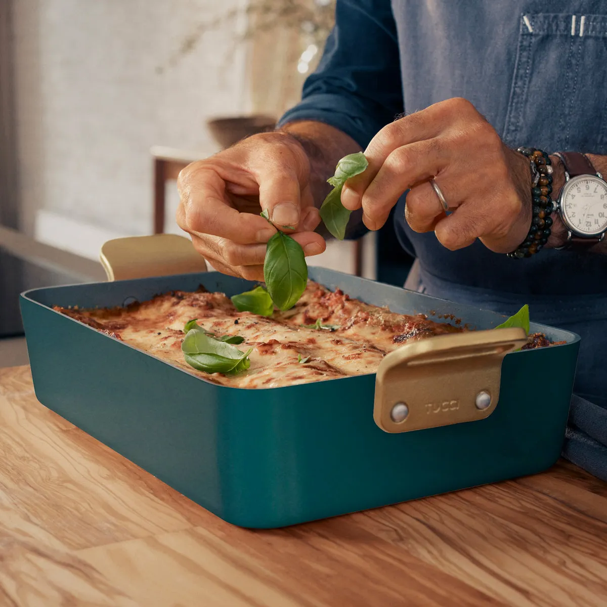 Stanley Tucci™ Ceramic Nonstick Lasagna Pan | Venetian Teal