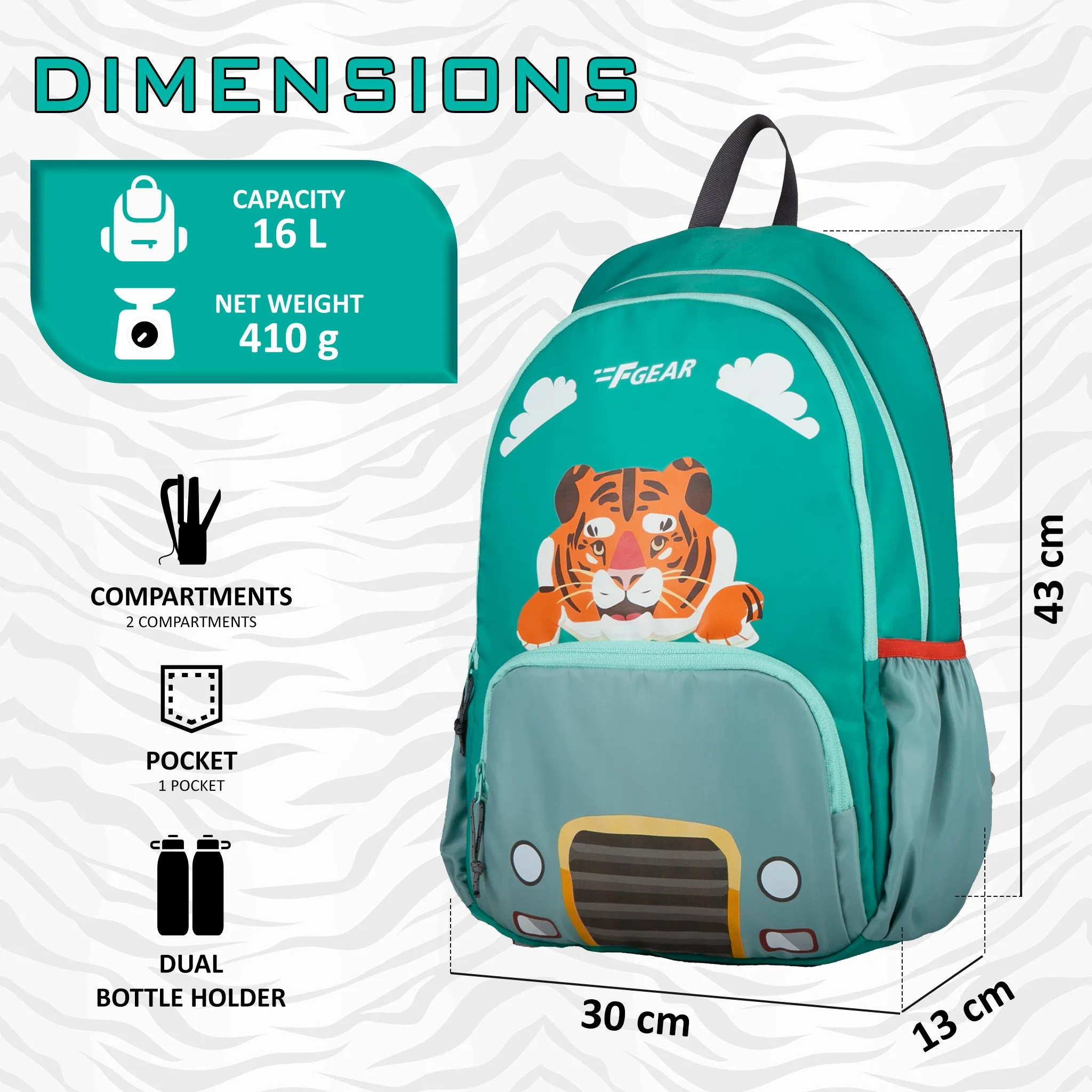 Whelp 16L Sea Green Kids Backpack