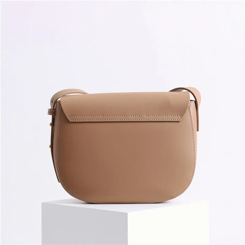 Womens Leather Saddle Canvas Colorblock Multi Bag